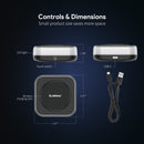 Almohadilla de carga inalámbrica de 15W con luz nocturna en color negro, ideal para encontrar en Xela Quetzaltenango.
