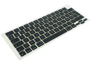 Kit de keycaps franceses Space Black para MacBook Air/Pro, repuesto de teclado con teclas negras brillantes.