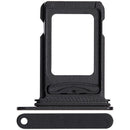 Bandeja dual SIM negra para iPhone 16e/17e, repuesto original Apple para porta SIM.