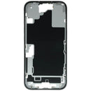 Chasis medio de iPhone 16 (A3081) blanco usado, con pequeñas piezas y marco, ideal para reparación.