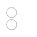 Dos anillos de bisel blancos para cámara trasera de iPhone 11, 12 y 12 mini, con adhesivo.