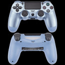 Control alámbrico DoubleShock 4 Titanium Blue para PlayStation 4 con cable USB.