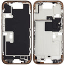 Tapa superior de iPhone 16 Pro (A3083) color titanio desierto, con pequeñas piezas y marco, repuesto OEM C.