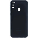 Tapa trasera original Samsung Galaxy M21 negra con lente de cámara, repuesto SM-M215F.