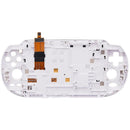 Pantalla LCD blanca para Sony PlayStation Vita 1000 (modelos PCH-1001, PCH-1101) con soporte, ideal para reparación de display.