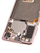 Pantalla OLED con marco para Samsung Galaxy S21 5G en color Phantom Pink disponible en Quetzaltenango.
