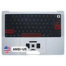 Tapa superior plateada original MacBook Pro 14" A3438 (2026) con teclado ANSI US.