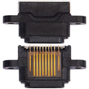 Puerto de carga iPad Mini 1 / Mini 2 / Mini 3 (Soldadura requerida) (Negro) (Paquete de 10) esencial para la reparación de tu iPad en Quetzaltenango.