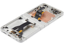 Pantalla OLED interna refurbished plateada con marco para Samsung Galaxy Z Flip 7 FE 5G (F761).