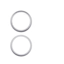Anillo embellecedor blanco para cámara trasera de iPhone 17, juego de 2 piezas, paquete de 10 para reparación.