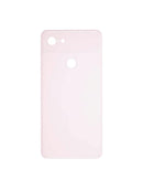 Tapa trasera usada Google Pixel 3 rosa, vidrio trasero con ligera imperfección, repuesto G013A para reparación.