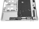 Tapa superior plateada usada para MacBook Pro 15" A1990 (2018-2019) con teclado ISO UK, ideal para reparación.