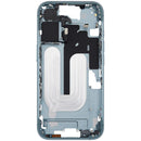 Tapa superior Aftermarket Plus Teal para iPhone 16 (versión US) con botones laterales de encendido y volumen.