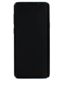 Pantalla LCD gris OEM usada para Samsung Galaxy S9 Plus (SM-G965F), lista para reparación y repuesto.
