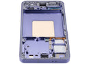 Pantalla OLED Samsung Galaxy S24 5G Cobalt Violet con marco, repuesto para reparación de display frontal.