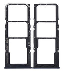 Bandeja para doble tarjeta SIM para Samsung Galaxy A30S (Negra)