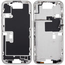 Tapa superior blanca de titanio para iPhone 16 Pro (A3083, A3292, A3293) con botones de encendido y volumen.