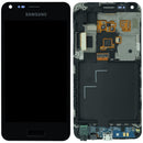 Pantalla LCD original Samsung Galaxy S Advance GT-i9070 negra, ideal para reparaciones de display.