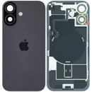 Tapa trasera original Apple iPhone 17 negra con cristal brillante, MagSafe y NFC. Repuesto para reparación.