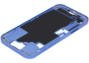 Repuesto de carcasa central iPhone 16 Ultramarine con botones de encendido y volumen, versión EU/Global.