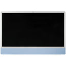 Pantalla iMac 24 A2873 azul, usada OEM pull Grade A, con agujero para cámara, lista para reparación.