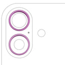 Aros bisel rosa para cámara trasera iPhone 16/16 Plus (2 piezas), protector de lente, paquete de 10.