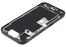 Chasis medio negro titanio para iPhone 16 Pro, con botones de encendido y volumen. Repuesto de alta calidad.
