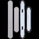 Botones laterales de encendido y volumen gris para Samsung Galaxy A57 (A576), repuesto para reparación.