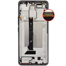 Pantalla OLED refurbished negra con marco para Xiaomi Redmi Turbo 3 y Poco F6, repuesto original.