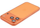 Tapa trasera Cosmic Orange usada para iPhone 17 Pro Max (A3295) con puerto de carga flex.