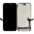 Pantalla OLED usada OEM para iPhone 15 Plus A2847, con cable flex de sensor de luz, ideal para reparación de display roto.