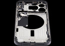 Tapa trasera original iPhone 15 Pro Max A2849, titanio negro, grado C, repuesto OEM.