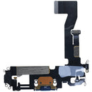 Puerto de carga flex cable azul para iPhone 12 A2172 usado, pieza OEM original para reparación.