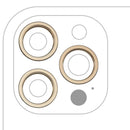 Compra en nuestro mayorista de Quetzaltenango los anillos bisel de cámara trasera para iPhone 12 Pro Max en color dorado, en paquete de 3 piezas.