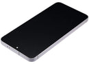 Pantalla OLED con marco para Samsung Galaxy S24 5G en color Marble Grey, repuesto para reparación de display.