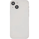 Tapa trasera Starlight usada para iPhone 13 Mini A2481 con puerto de carga flex y pequeñas partes.