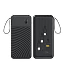 Batería externa negra POMGEAR Titan Charge de 20000mAh, powerbank para carga rápida y eficiente.