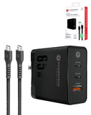 Encuentra el cargador PowerPeak Triple Port GAN con cable USB C-C Negro de 65W en Xela Quetzaltenango.