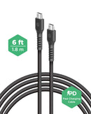 Encuentra el cargador PowerPeak Triple Port GAN con cable USB C-C Negro de 65W en Xela Quetzaltenango.