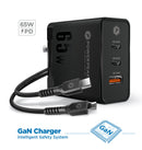 Encuentra el cargador PowerPeak Triple Port GAN con cable USB C-C Negro de 65W en Xela Quetzaltenango.