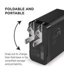 Encuentra el cargador PowerPeak Triple Port GAN con cable USB C-C Negro de 65W en Xela Quetzaltenango.