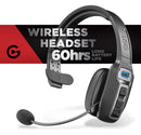 Headset inalámbrico Bluetooth Urban Sound Gear Viper 2 negro, ideal para oficina o camioneros, con almohadillas acolchadas y micrófono.