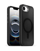 Funda protectora negra xBase DuoHybrid MagSafe reforzada para iPhone 16e/17e, con diseño elegante y duradero.