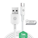 Encuentra en Xela el puerto de carga PowerPeak ECONOMY USB A-C (blanco) de 3 pies con 60W de potencia.
