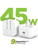 Adaptador USB-C PD Powerpeak (GAN Technology) (45W)