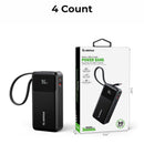 Compra en Quetzaltenango el Powerbank Esoulk de 10000mAh con cable USB-C incorporado en color negro.