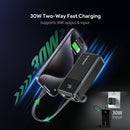 Compra en Quetzaltenango el Powerbank Esoulk de 10000mAh con cable USB-C incorporado en color negro.