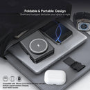 Cargador inalámbrico plegable 3-en-1 Esoulk de 15W, color negro, perfecto para cargar tus dispositivos en Quetzaltenango.
