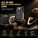 Case MagSafe PowerPeak ProTech iPhone Duo negro, elegante funda protectora con carga inalámbrica compatible para iPhone.
