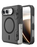 Case MagSafe PowerPeak ProTech iPhone Duo negro, elegante funda protectora con carga inalámbrica compatible para iPhone.